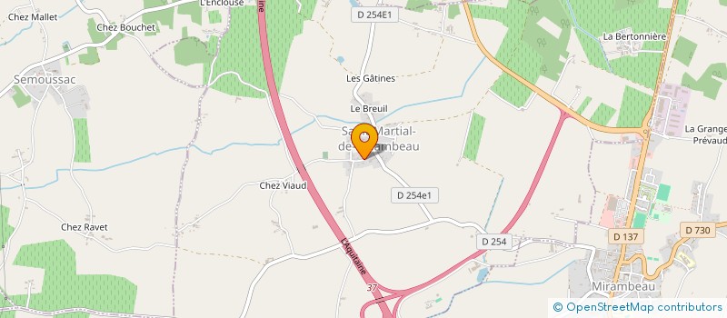 localisation de l'entreprise SCI DU LOGIS DE LA CIMENDIERE  SAINT-MARTIAL-DE-MIRAMBEAU