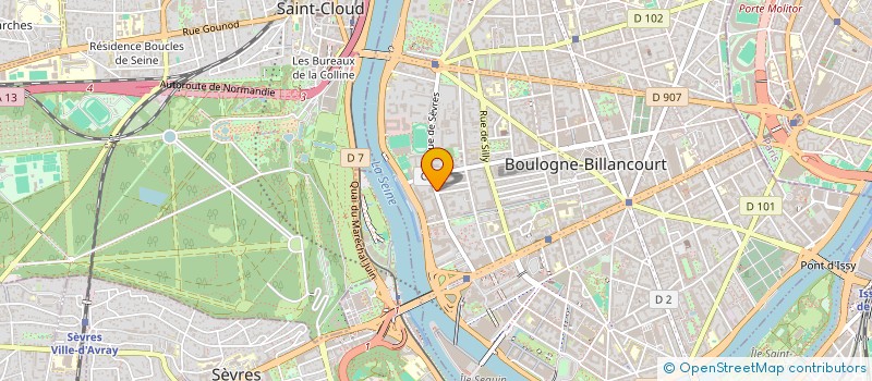 localisation de l'entreprise SCI DU LOGIS DU PRIEURE à BOULOGNE-BILLANCOURT