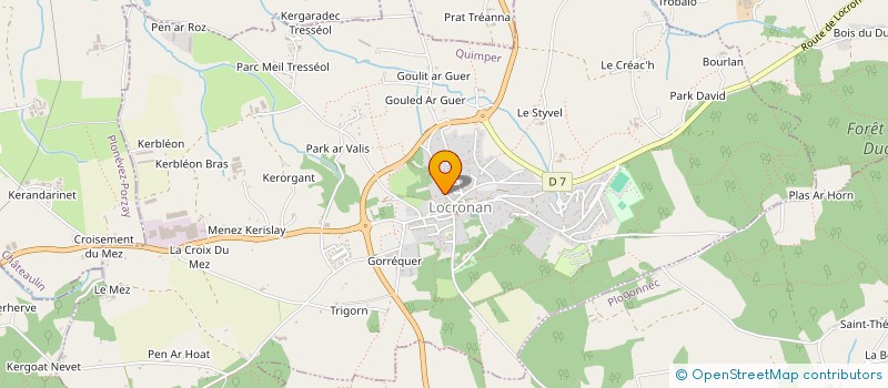 localisation de l'entreprise SCI DU LORNAN  LOCRONAN