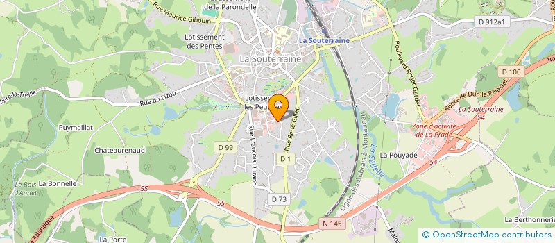 localisation de l'entreprise SCI DU LOUP à LA SOUTERRAINE