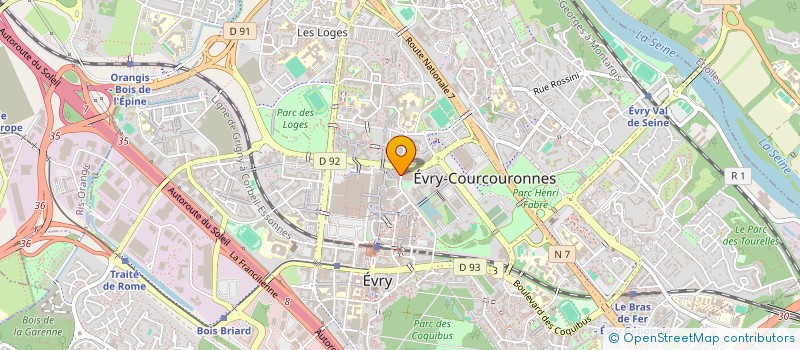 localisation de l'entreprise SCI DU LOUVRE à EVRY-COURCOURONNES