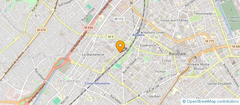 localisation de l'entreprise SCI DU LUXEMBOURG  ROUBAIX