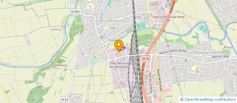 localisation de l'entreprise SCI DU MAGASIN D EPINAL  MUNDOLSHEIM