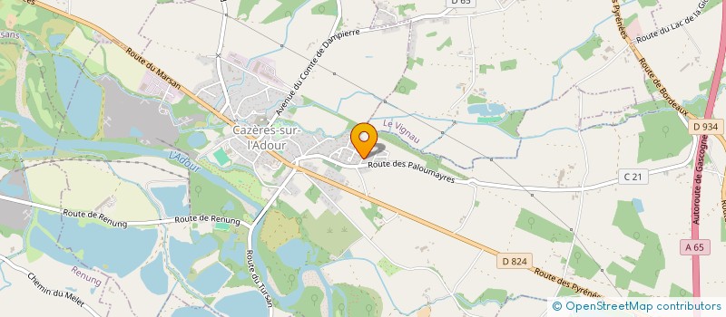 localisation de l'entreprise SCI DU MAITRIXE  CAZERES-SUR-L ADOUR