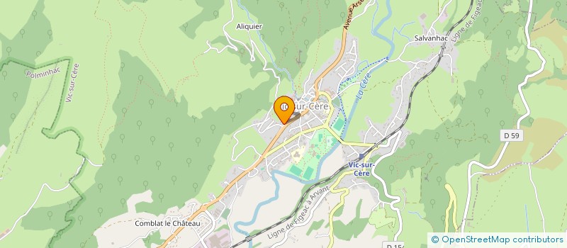 localisation de l'entreprise SCI DU MAMOU D'AURILLAC à VIC-SUR-CERE