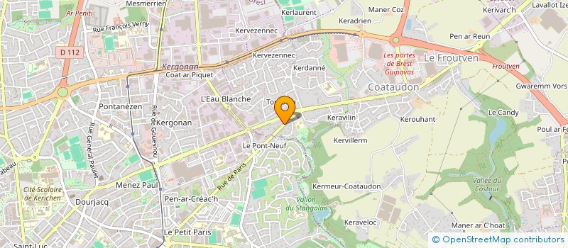 localisation de l'entreprise SCI DU MANAR  GUIPAVAS