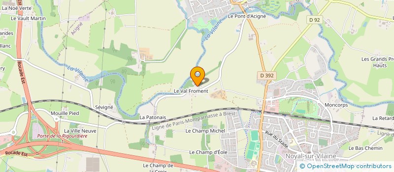 localisation de l'entreprise SCI DU MANOIR DU VAL FROMENT  NOYAL-SUR-VILAINE
