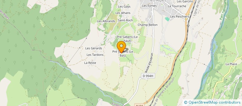 localisation de l'entreprise SCI DU MARAIS  CHATEAUROUX-LES-ALPES