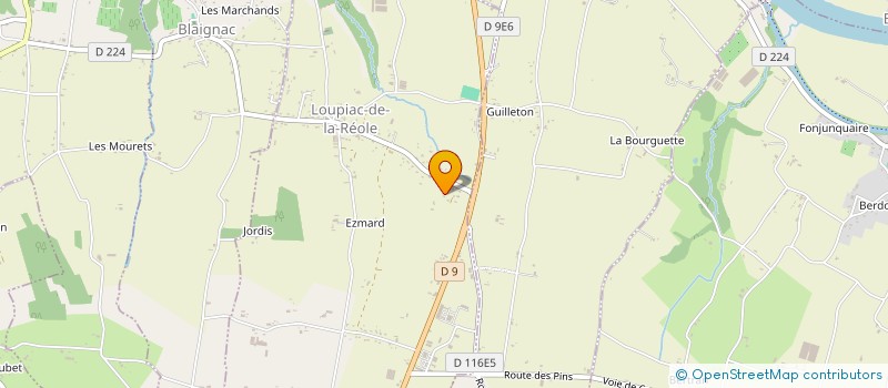 localisation de l'entreprise SCI DU MARCHE DU MAS  LOUPIAC-DE-LA-REOLE