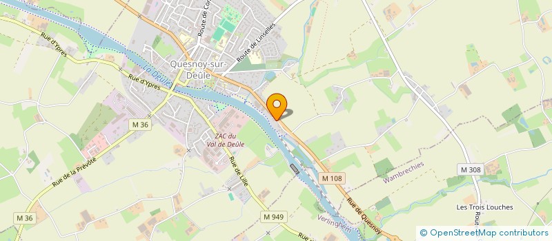 localisation de l'entreprise SCI DU MARECHAL FOCH à QUESNOY-SUR-DEULE