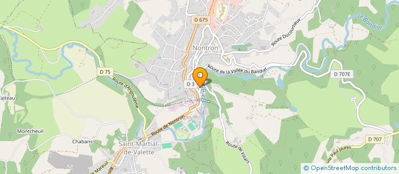 localisation de l'entreprise SCI DU MARRONNIER  NONTRON