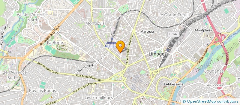 localisation de l'entreprise SCI DU MARTEAU D'ARGENT à LIMOGES