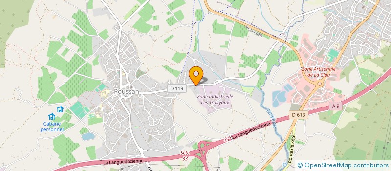 localisation de l'entreprise SCI DU MAS BLANC  POUSSAN
