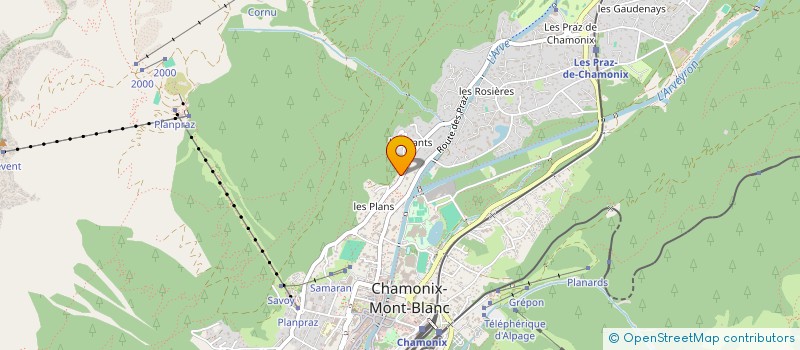 localisation de l'entreprise SCI DU MAS DE LA BANE à CHAMONIX-MONT-BLANC