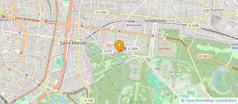 localisation de l'entreprise SCI DU MAS GUIRAUD  VINCENNES
