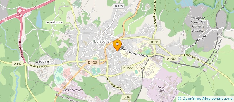 localisation de l'entreprise SCI DU MASMONTEIL  EGLETONS