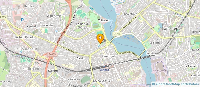 localisation de l'entreprise SCI DU MAT VERT  LORIENT