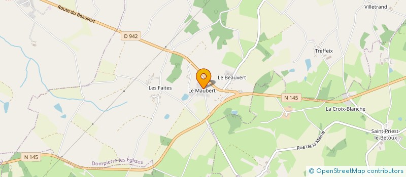 localisation de l'entreprise SCI DU MAUBERT à DOMPIERRE-LES-EGLISES