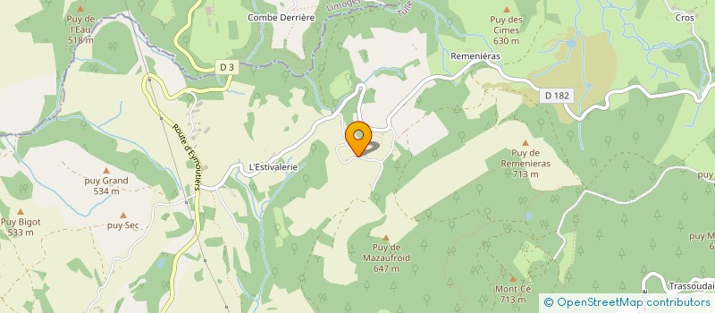 localisation de l'entreprise SCI DU MAZAUFROID  CHAMBERET