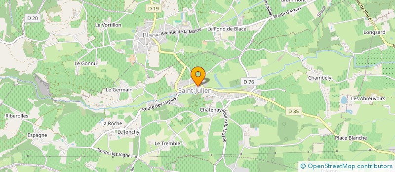 localisation de l'entreprise SCI DU MAZERAND  SAINT-JULIEN