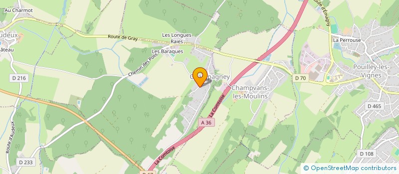 localisation de l'entreprise SCI DU MELEZE  CHAMPAGNEY