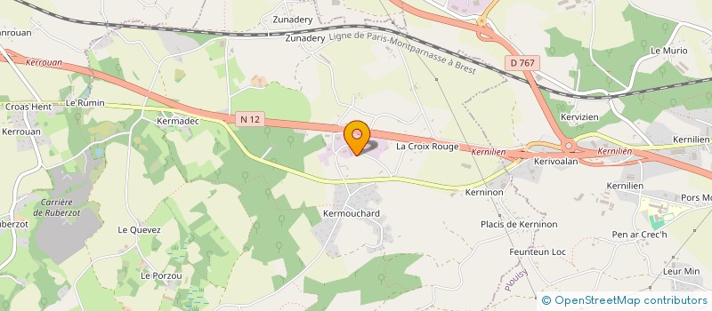 localisation de l'entreprise SCI DU MENEZ BRE  TREGLAMUS