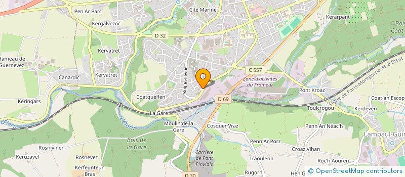 localisation de l'entreprise SCI DU MENHIR  LANDIVISIAU