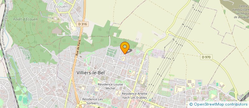 localisation de l'entreprise SCI DU MENUISIER  VILLIERS-LE-BEL