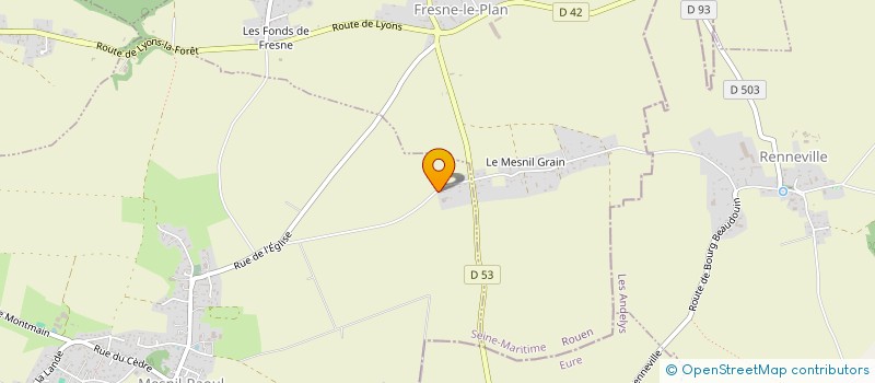 localisation de l'entreprise SCI DU MESNIL GRIN  MESNIL-RAOUL