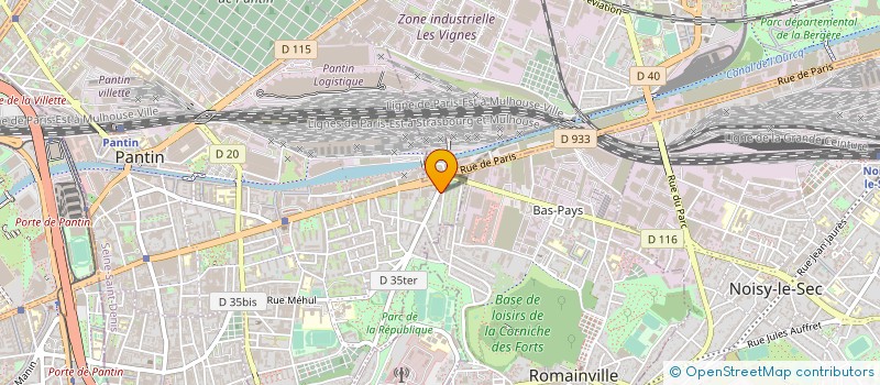 localisation de l'entreprise SCI DU METRO DE PANTIN à PANTIN