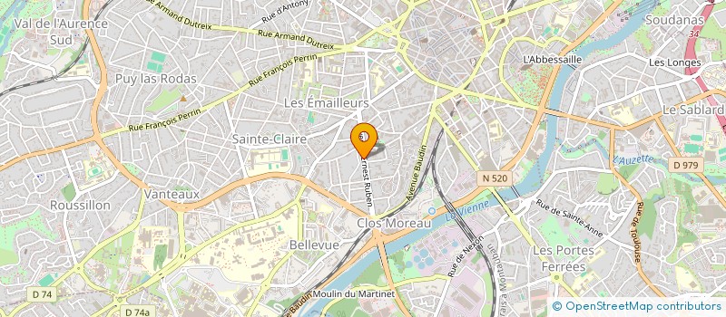 localisation de l'entreprise SCI DU MIDI à LIMOGES