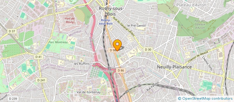 localisation de l'entreprise SCI DU MIDI à ROSNY-SOUS-BOIS