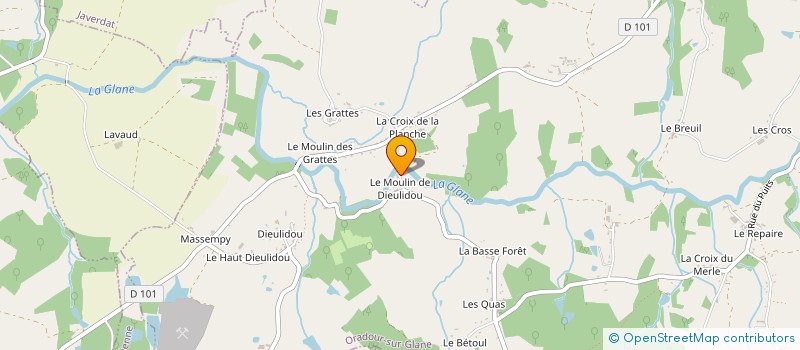 localisation de l'entreprise SCI DU MOIULIN DE DIEULIDOU à ORADOUR-SUR-GLANE
