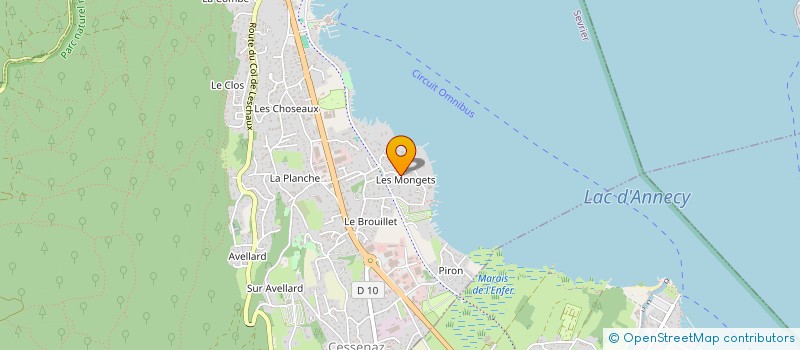 localisation de l'entreprise SCI DU MONGET  SEVRIER