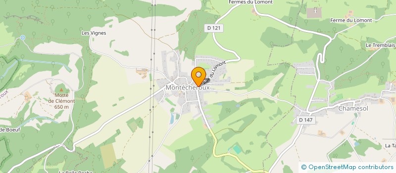 localisation de l'entreprise SCI DU MONT  MONTECHEROUX