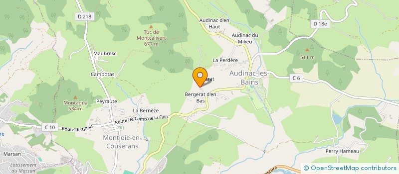 localisation de l'entreprise SCI DU MONT CALIVERT à MONTJOIE-EN-COUSERANS