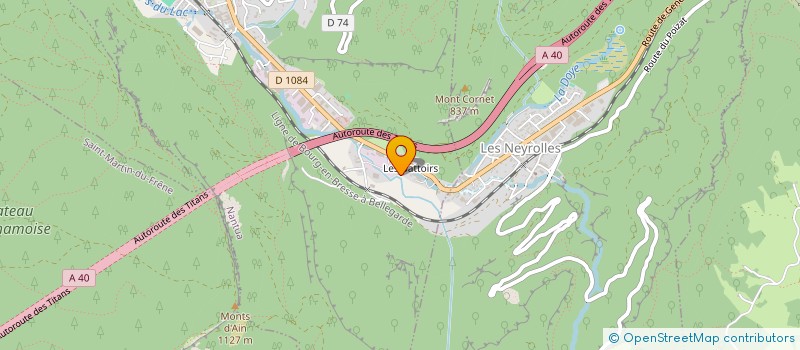localisation de l'entreprise SCI DU MONT CORNET à NANTUA