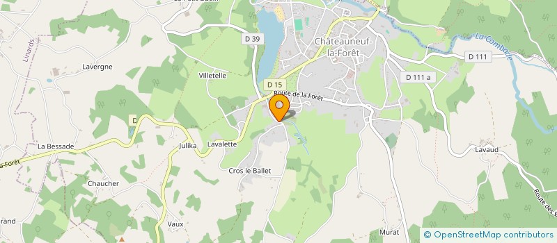 localisation de l'entreprise SCI DU MONT GARGAN à LA CROISILLE-SUR-BRIANCE