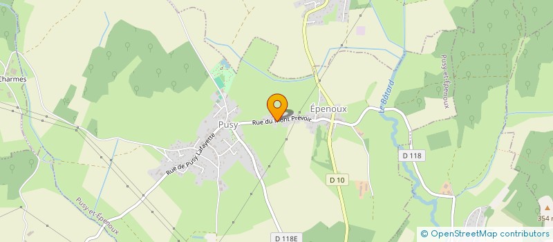 localisation de l'entreprise SCI DU MONT PREVOIR à PUSY-ET-EPENOUX