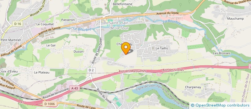 localisation de l'entreprise SCI DU MOUILLAT  SAINT-CLAIR-DE-LA-TOUR