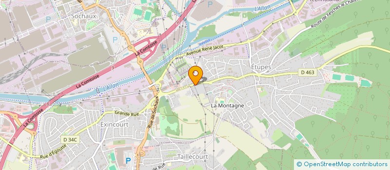 localisation de l'entreprise SCI DU MOULIN  ETUPES