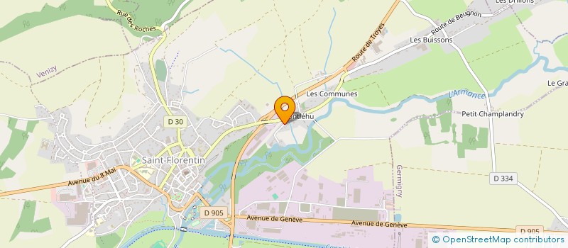 localisation de l'entreprise SCI DU MOULIN  SAINT-FLORENTIN