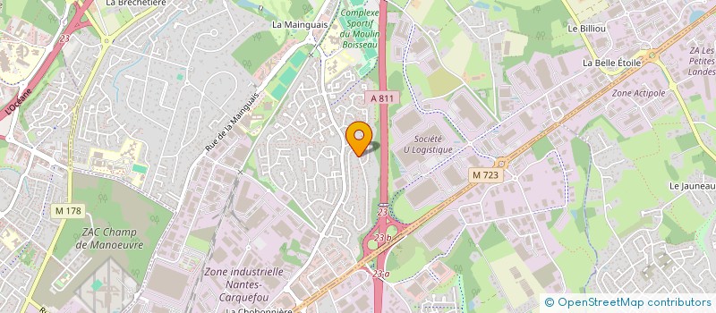 localisation de l'entreprise SCI DU MOULIN  CARQUEFOU