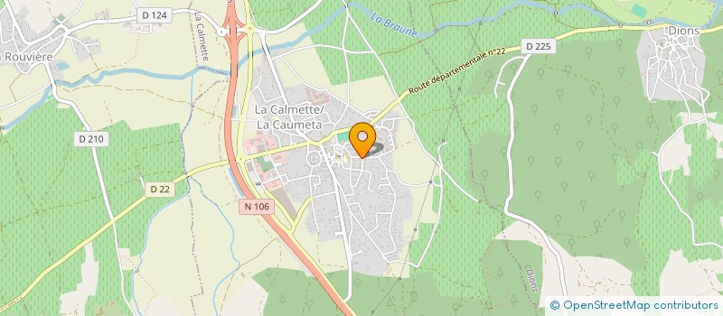 localisation de l'entreprise SCI DU MOULIN  LA CALMETTE