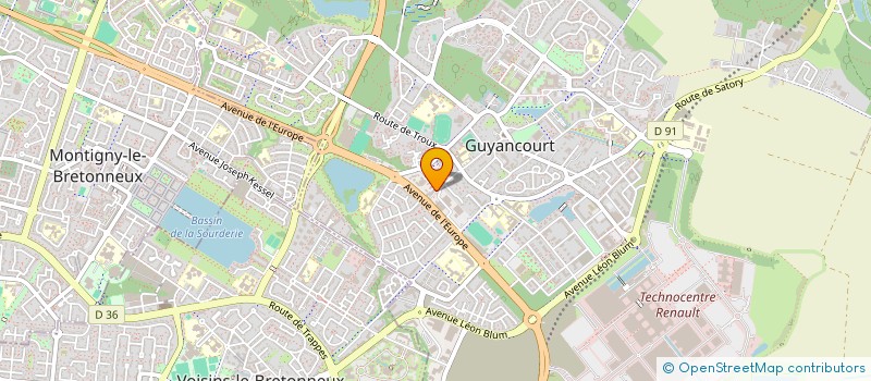 localisation de l'entreprise SCI DU MOULIN A VENT  GUYANCOURT