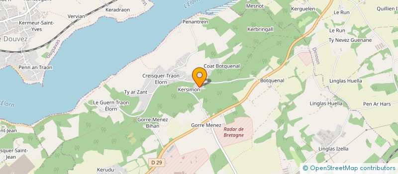 localisation de l'entreprise SCI DU MOULIN BLANC  LOPERHET