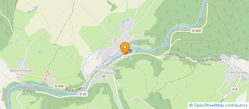 localisation de l'entreprise SCI DU MOULIN COTANT  FONTENOY-LE-CHATEAU
