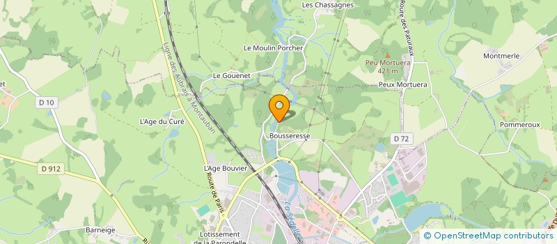 localisation de l'entreprise SCI DU MOULIN DE BOUSSERESSE  LA SOUTERRAINE