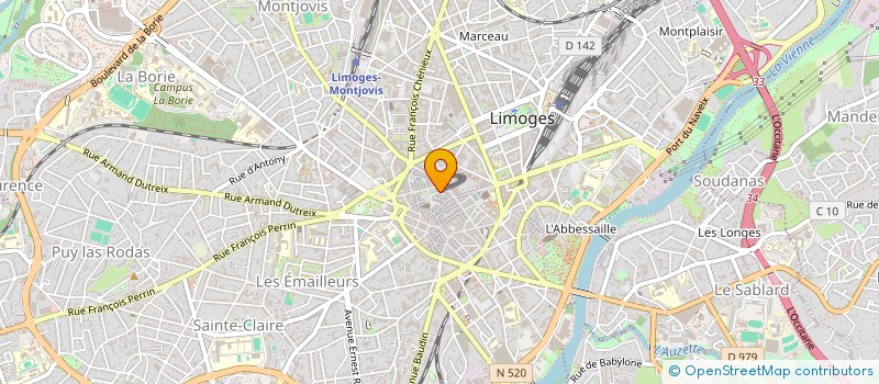 localisation de l'entreprise SCI DU MOULIN DE FERT à LIMOGES