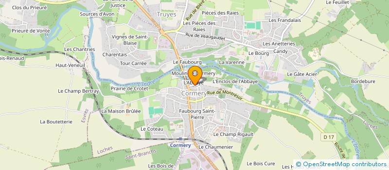 localisation de l'entreprise SCI DU MOULIN DE L ABBAYE  CORMERY